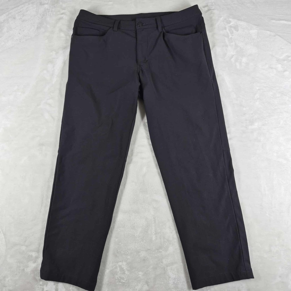 Lululemon ABC Pants Men's 34x27 Black Classic Fit Warpstreme Stretch LM5426S‎